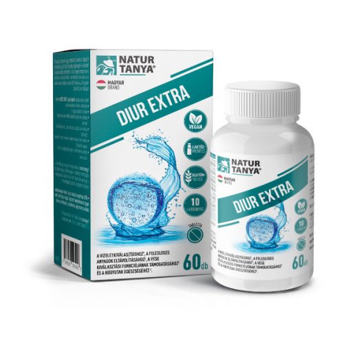 DIUR EXTRA – vizeletkiválasztás, felesleges anyagok eltávolítása, vese kiválasztási funkció, húgyutak egészsége Natur Tanya® 