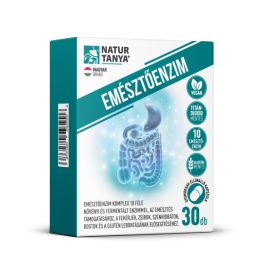   EMÉSZTŐENZIM komplex – 10 féle fermentált és növényi emésztő enzim, kalciummal gyomorsav-ellenálló növényi kapszulatokban, Natur Tanya® 